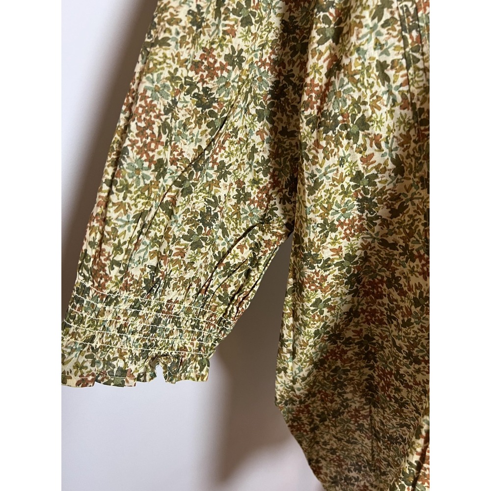 Ree By The Pioneer Woman Top 3X Green Floral Ruffle Tunic Boho Cottagecore Fairy - Picture 4 of 10